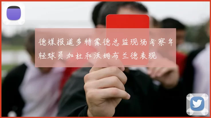 德媒报道多特蒙德总监现场考察年轻球员加杜和沃姆布兰德表现